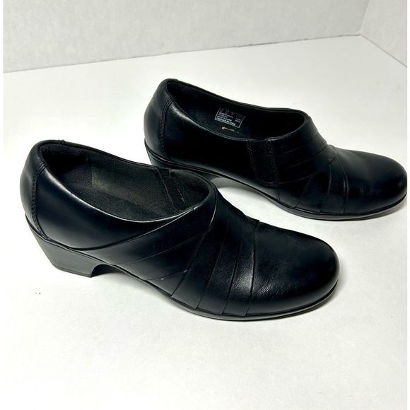 Clarks Collection Pull On Black Mules Size 8M - Picture 3 of 8